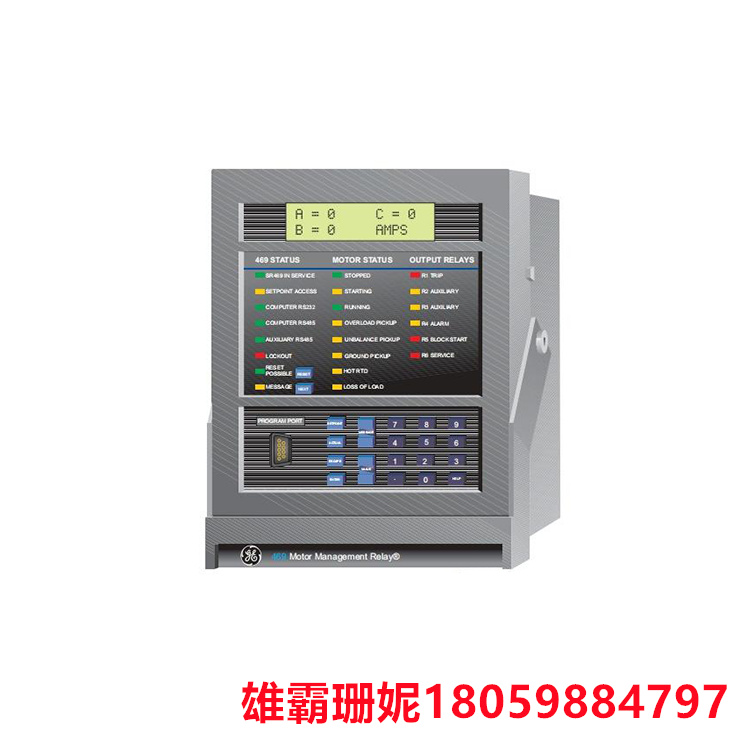 GE   SR465-P5-HI-A20   电机管理继电器   该装置设计有5安培相位CT次级线圈