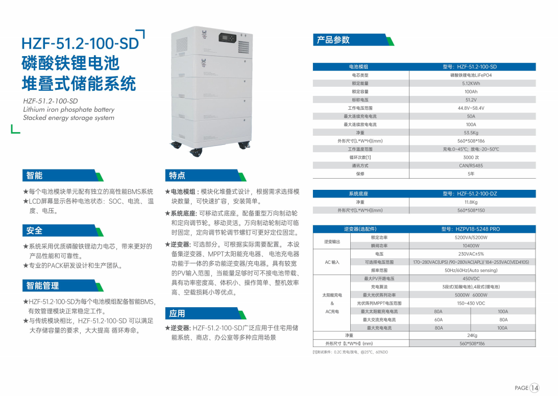 HZF-51.2-100-SD磷酸铁锂电池堆叠式储能系统 柯马推出全自动料箱拣选解决方案MI.RA/Picker